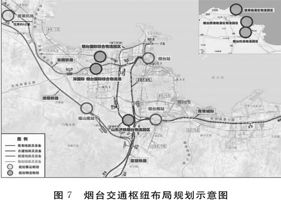 《山东省综合交通网中长期发展规划(2018-2035年)》中的烟台高铁规划。图片来自山东省政府网站 《山东省综合交通网中长期发展规划(2018-2035年)》中的烟台高铁规划。图片来自山东省政府网站