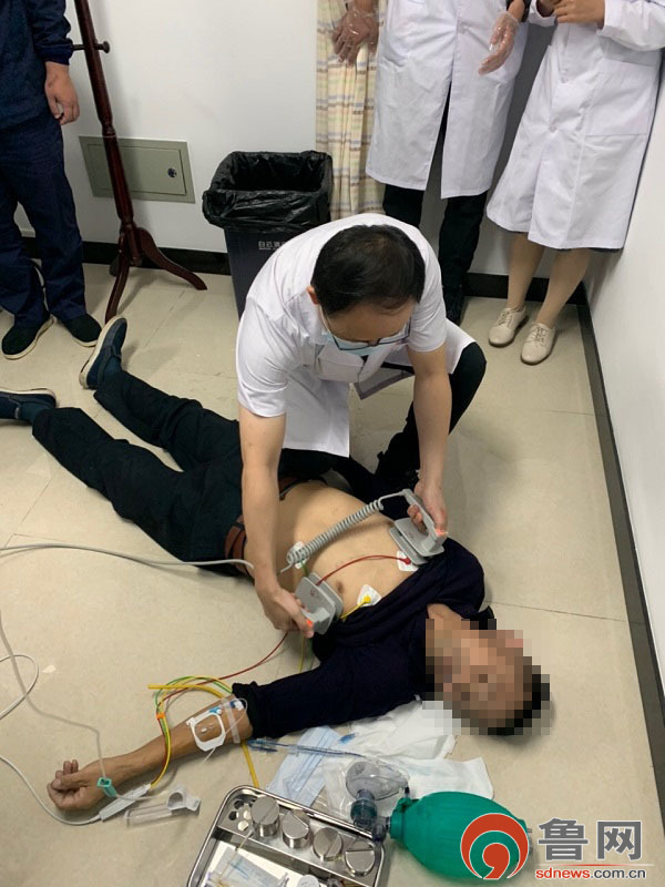一男子突发心跳骤停 淄博市中心医院迅速启动抢救应急预案