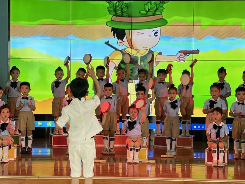 童音奏响欢乐起航李营中心幼儿园庆六一打击乐专场活动