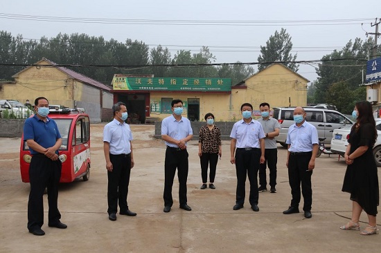 孙丙高,黄志忠到莒南县石莲子镇督导核酸检测工作