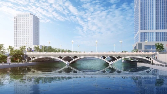 潍坊东风桥重建采用梁拱组合方式