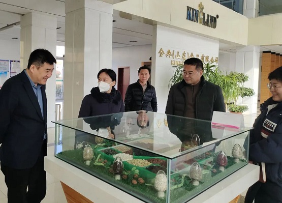 莒南县政府副县长马啸霄到朱芦镇包保食品生产企业进行