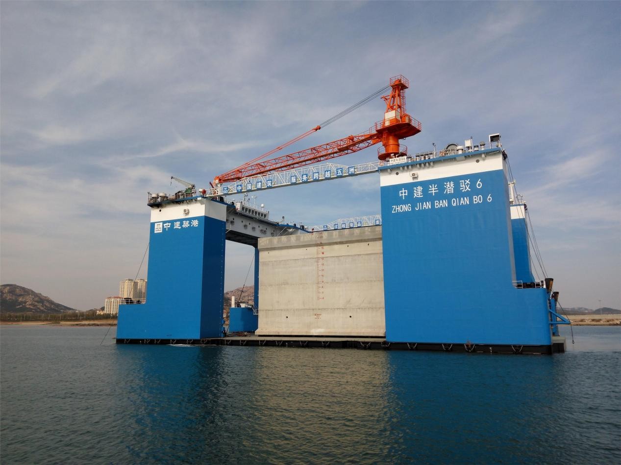 揭阳港前詹作业区通用码头一期工程二标段位沉箱全部安装完成