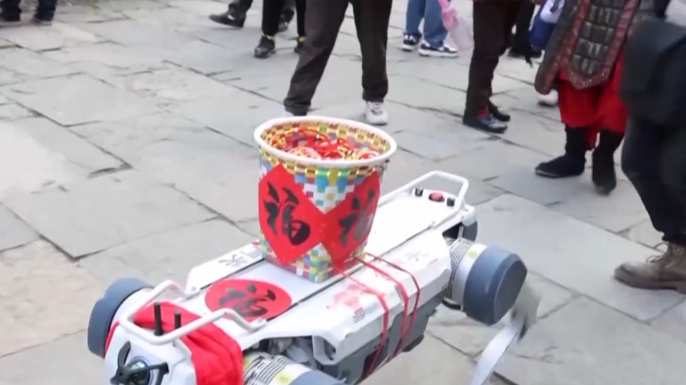 尽显科技范儿！跳舞巡逻送福袋，这个春节机器狗很“忙”