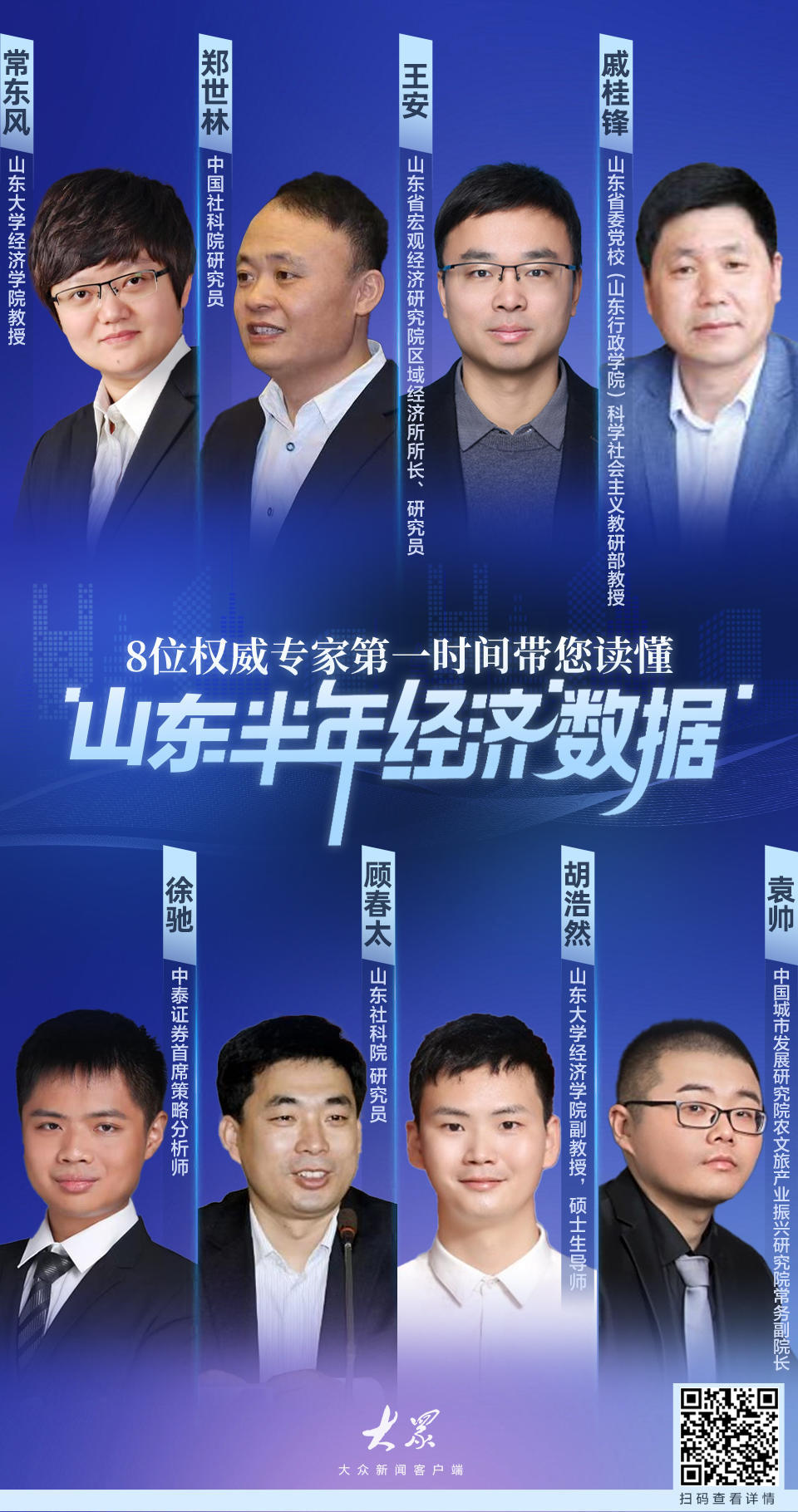 8位专家带您读懂山东半年经济数据