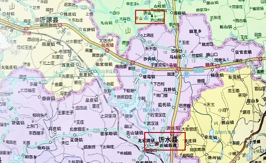 沂水县乡镇地图高清图片