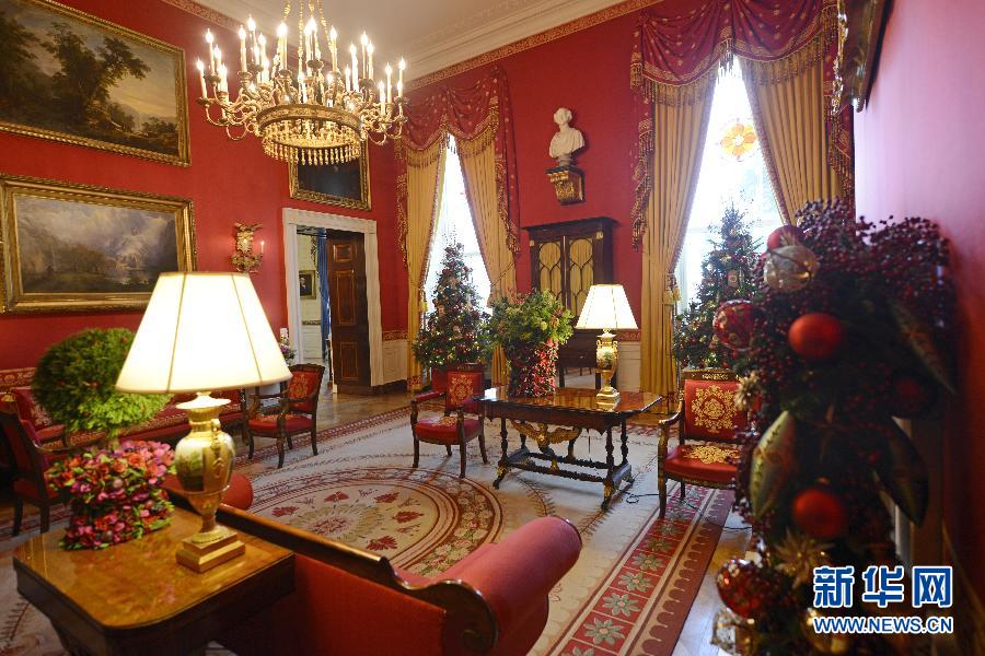白宫迎圣诞换新装高清组图
