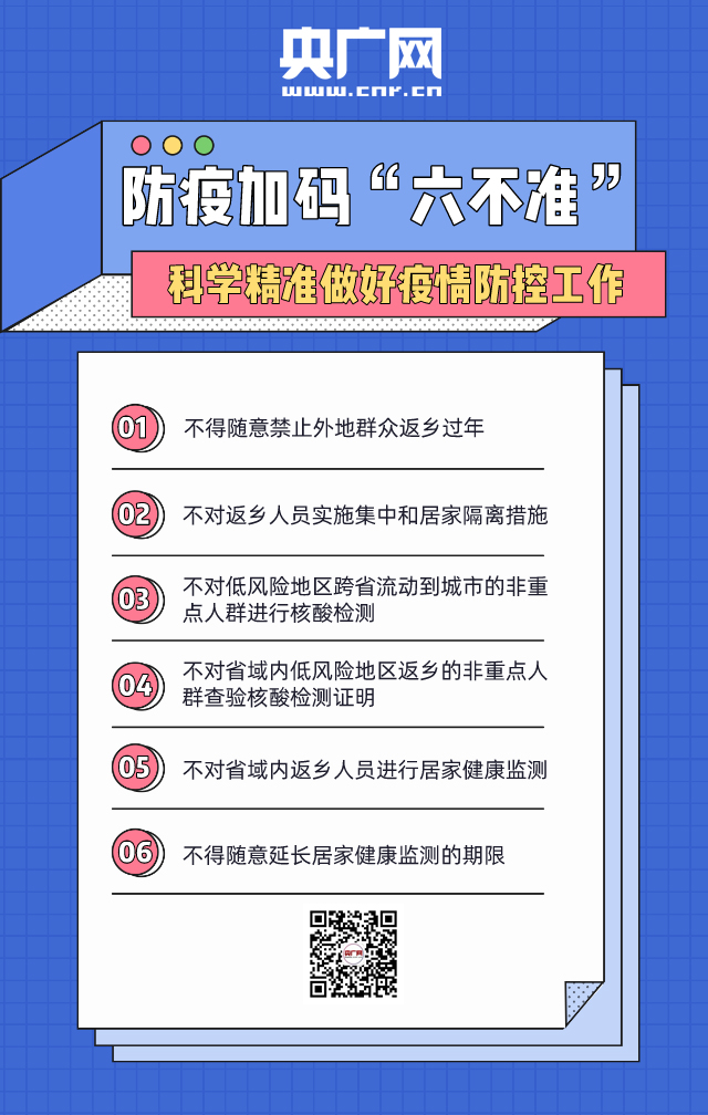 不给春节团聚设置超出防控需要的障碍一图看防疫加码六不准