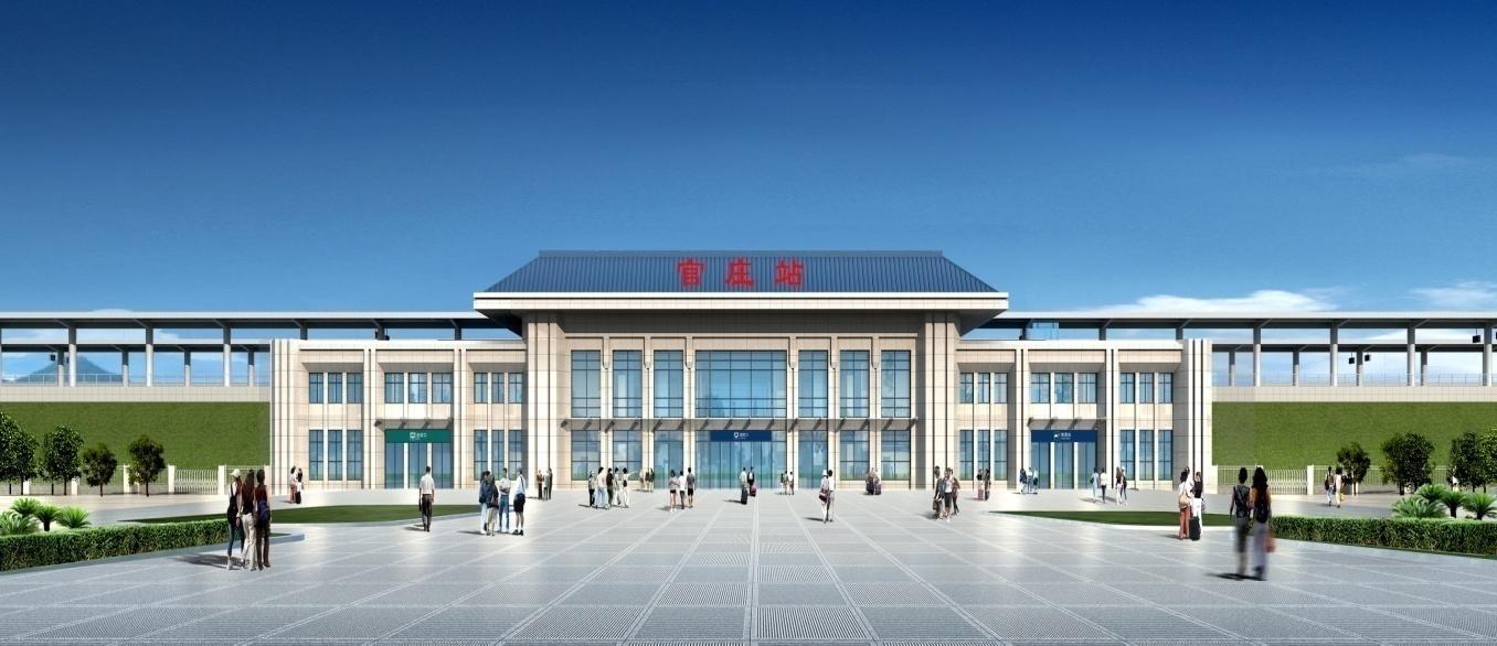 官庄站坐落于青烟直通线上,烟台芝罘区内,黄务办官庄村西,港城西大街