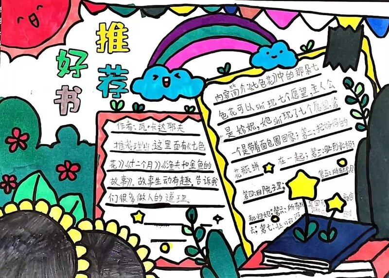 读书批注,思维导图,读书小报,读书推荐卡等读书记录形式,帮助学生理清